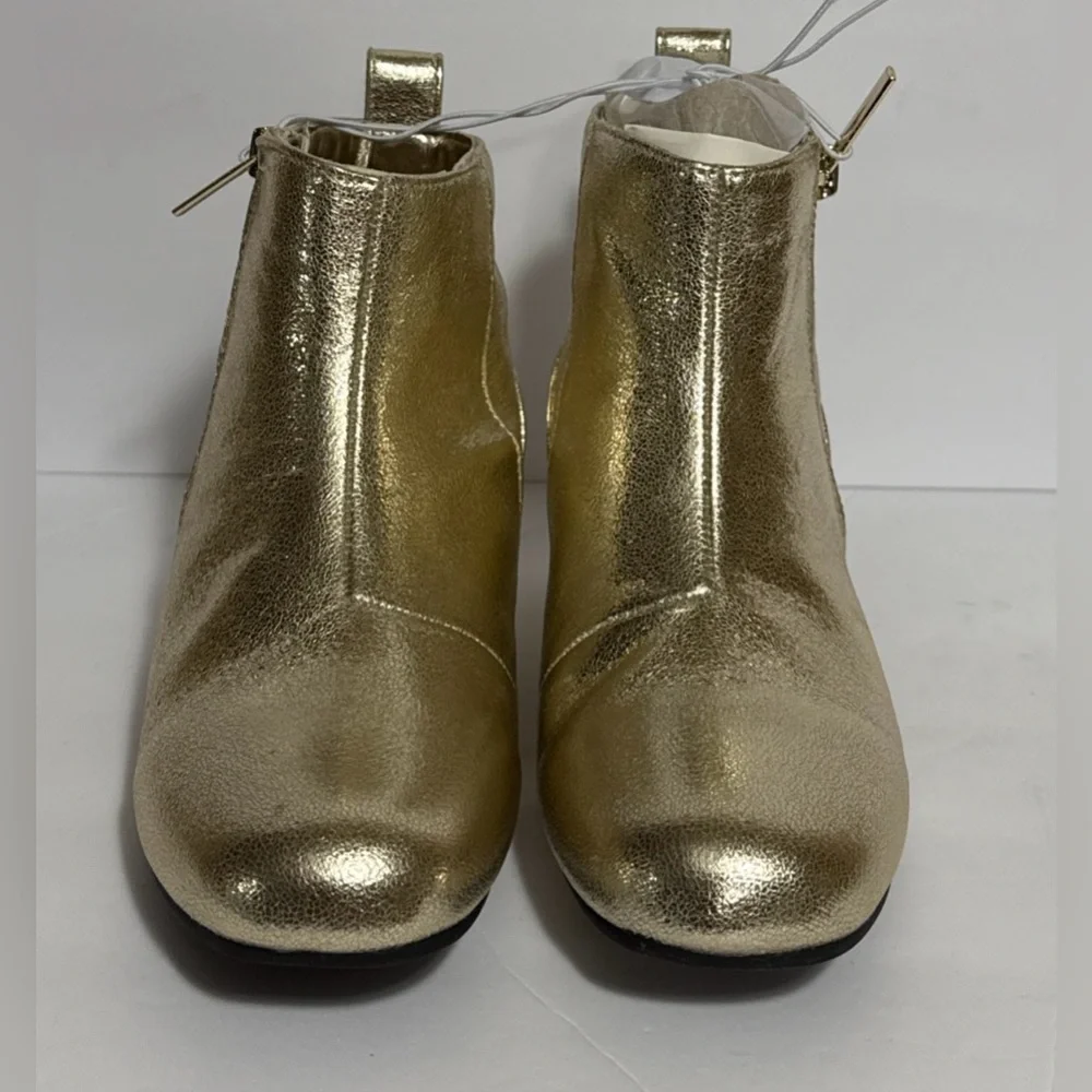 Girls 3M Gold Ankle Bootie With Zipper NWT by I.Miller